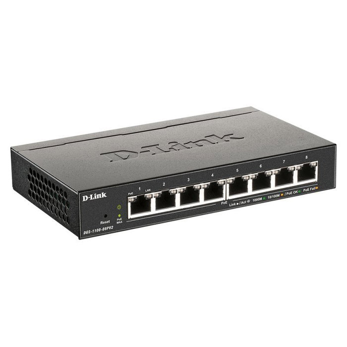 D-Link DGS-1100-08PV2 Switch de red 8 puertos Gigabit PoE Gestionado L2/L3 D-Link DGS-1100-08PV2 Switch de red 8 puertos Gigabit PoE Gestionado L2/L3